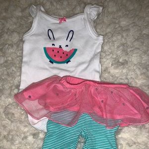 Cute watermelon bunny outfit